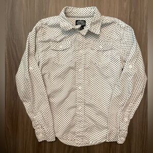 First Wave Big Boys White and Black Button Down Shirt size 12